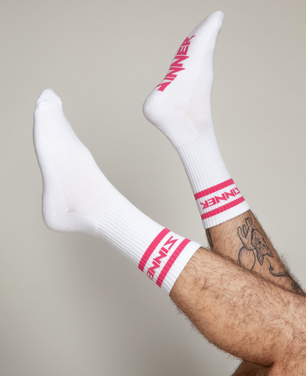 Sinner - Hot Pink Socks