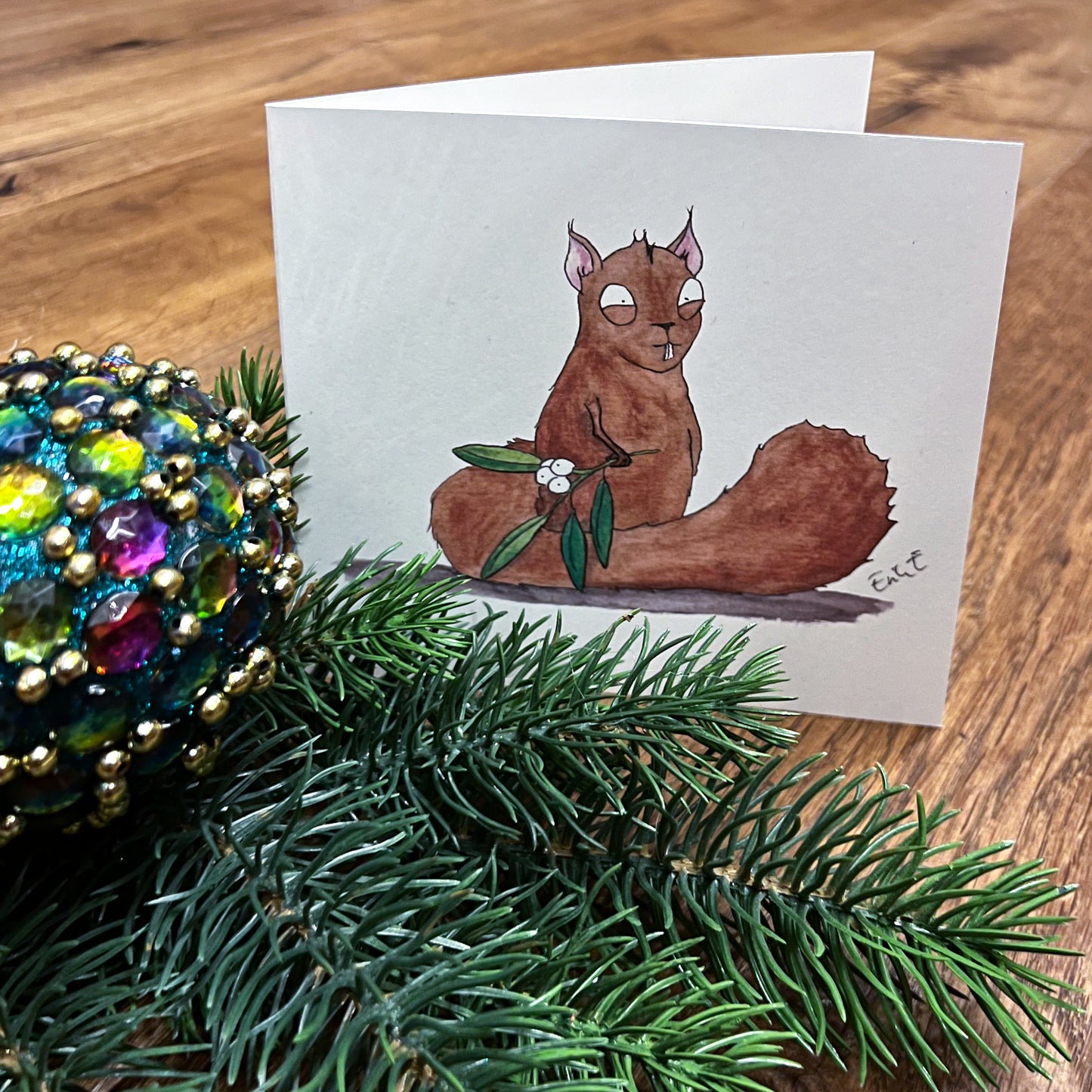SQUIRREL X-mas cards - Folded