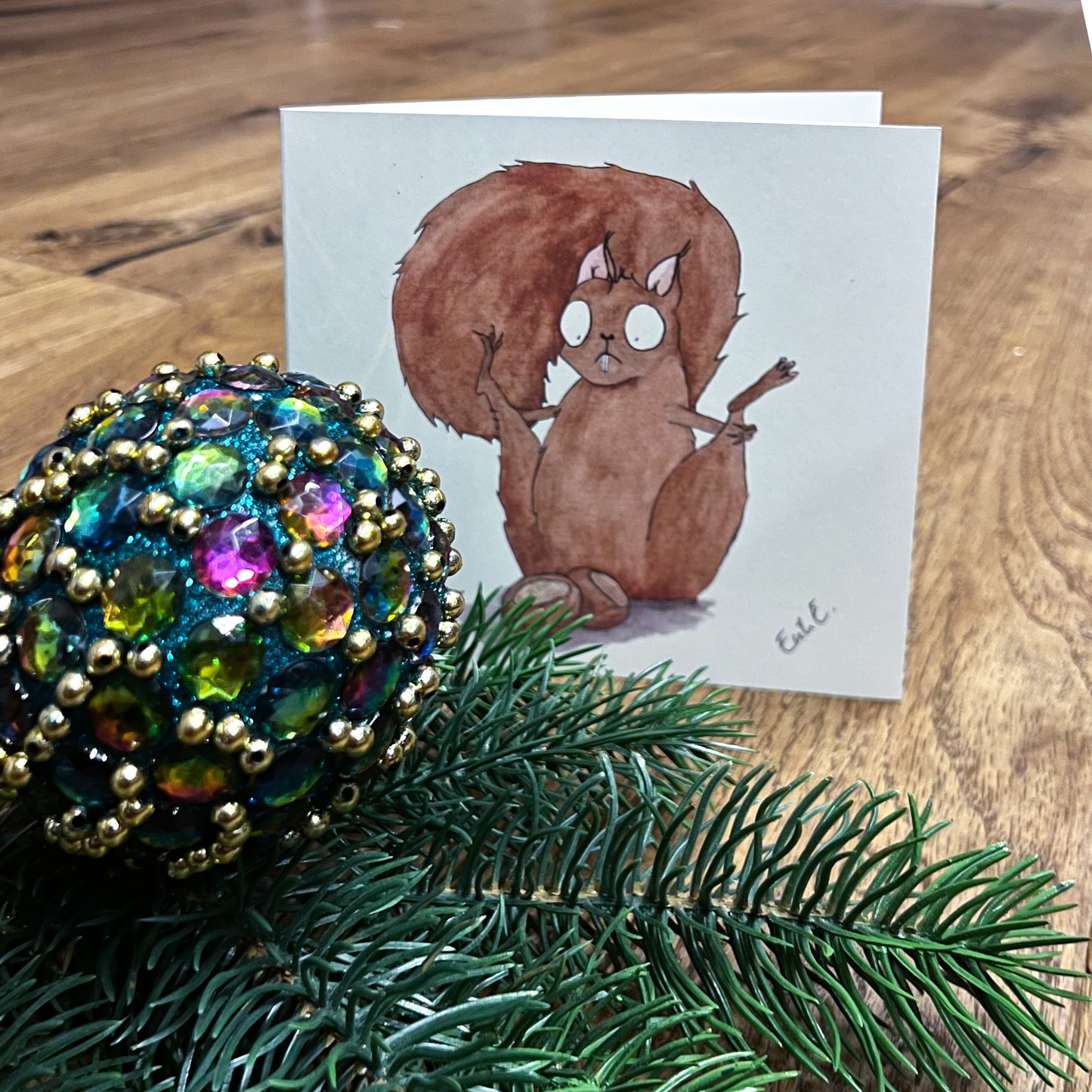 SQUIRREL X-mas cards - Folded