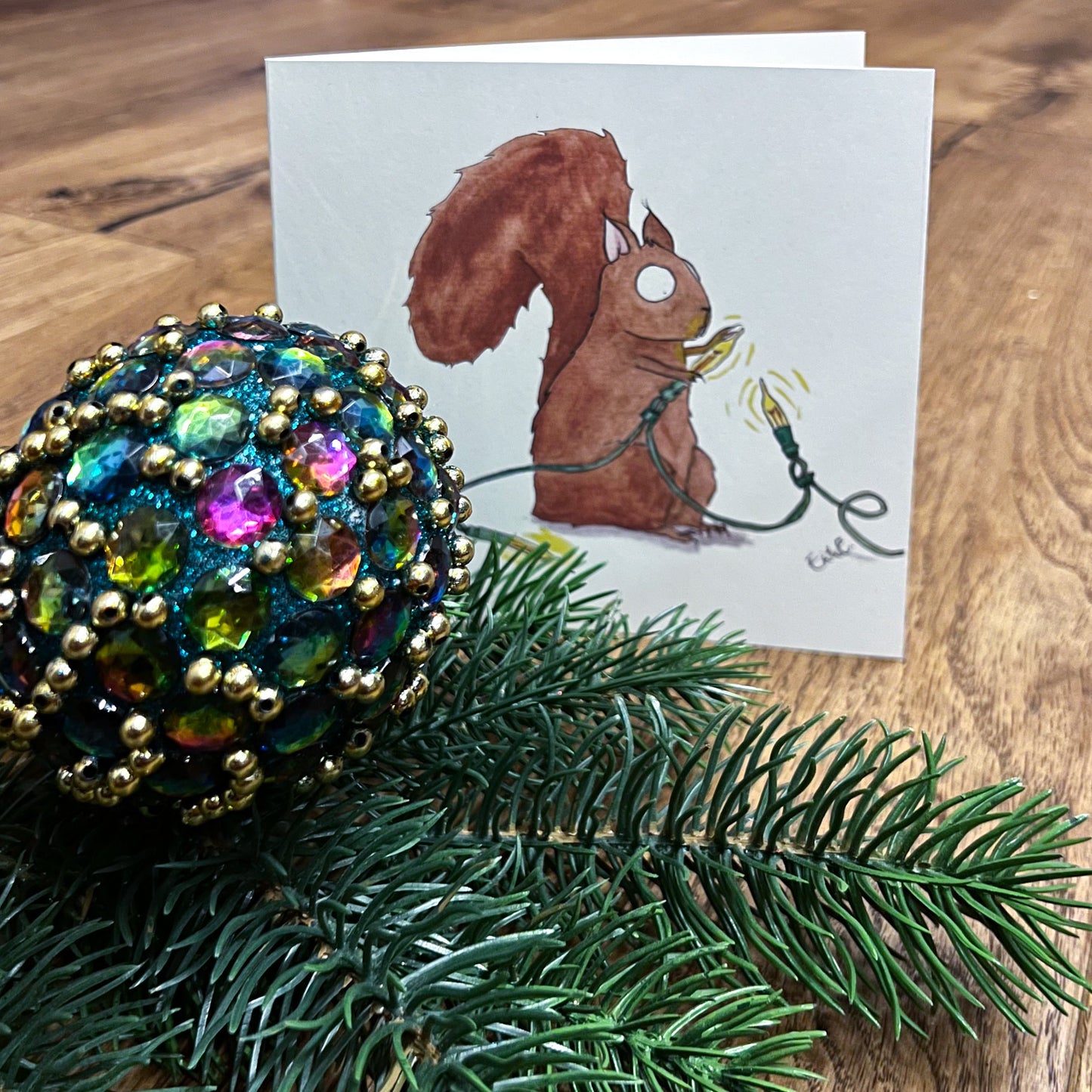 SQUIRREL X-mas cards - Folded