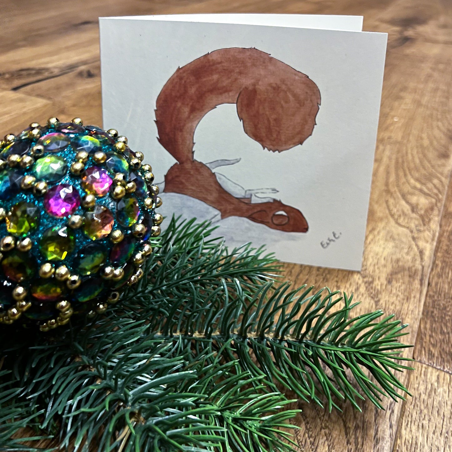 SQUIRREL X-mas cards - Folded