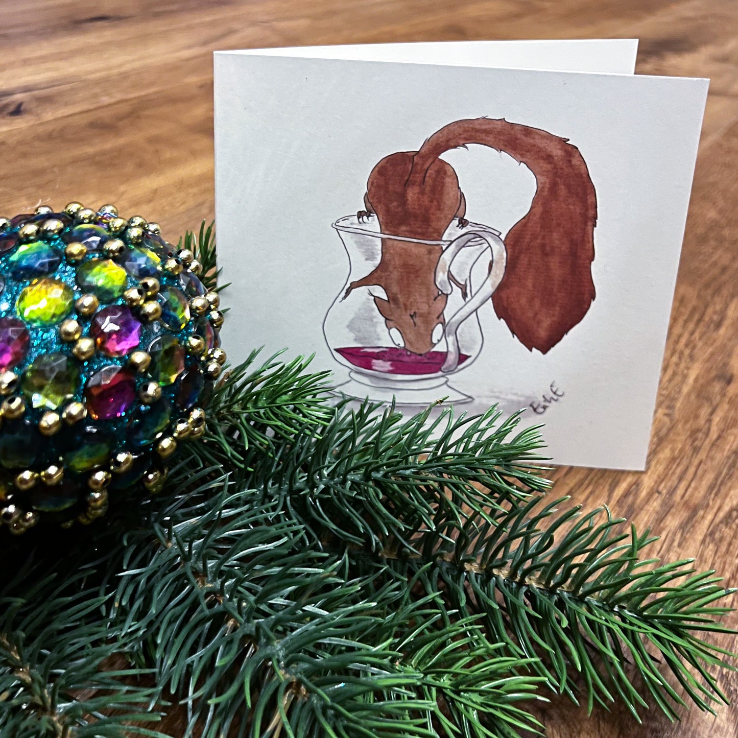 SQUIRREL X-mas cards - Folded