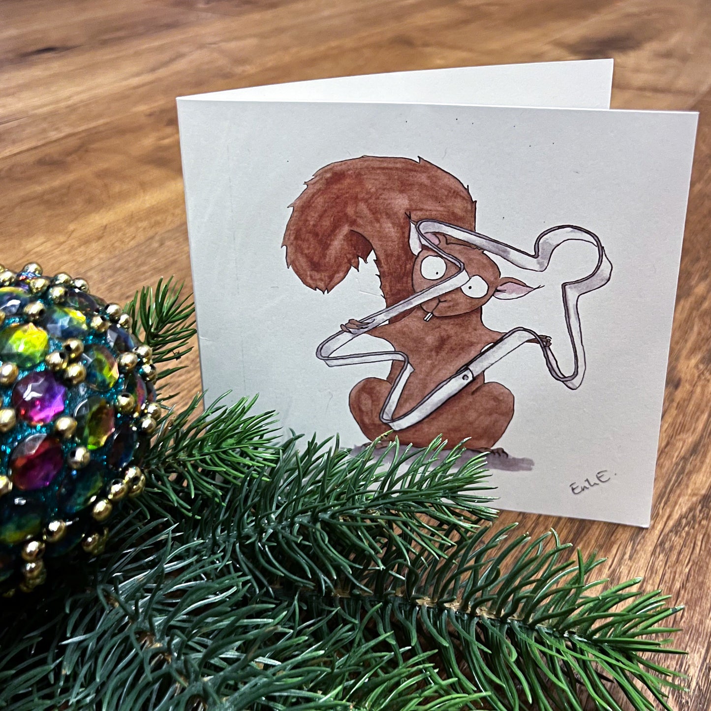 SQUIRREL X-mas cards - Folded