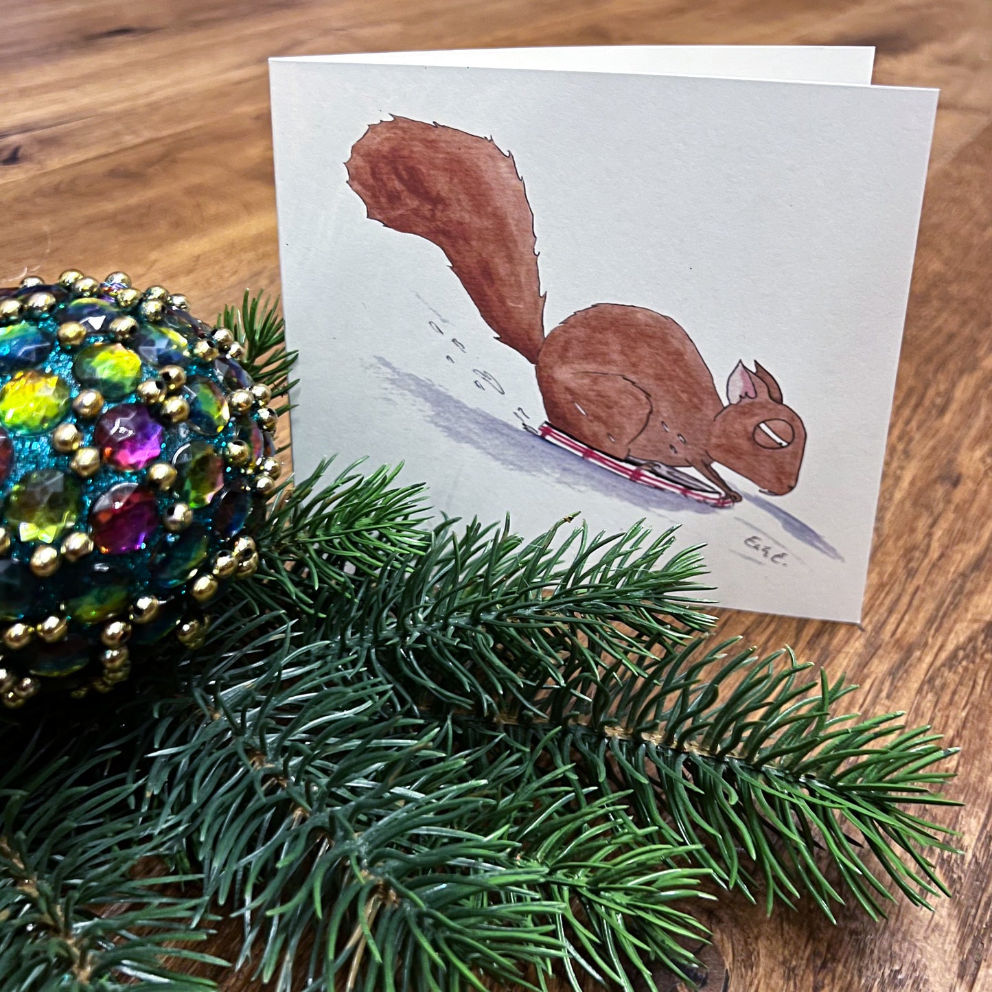 SQUIRREL X-mas cards - Folded