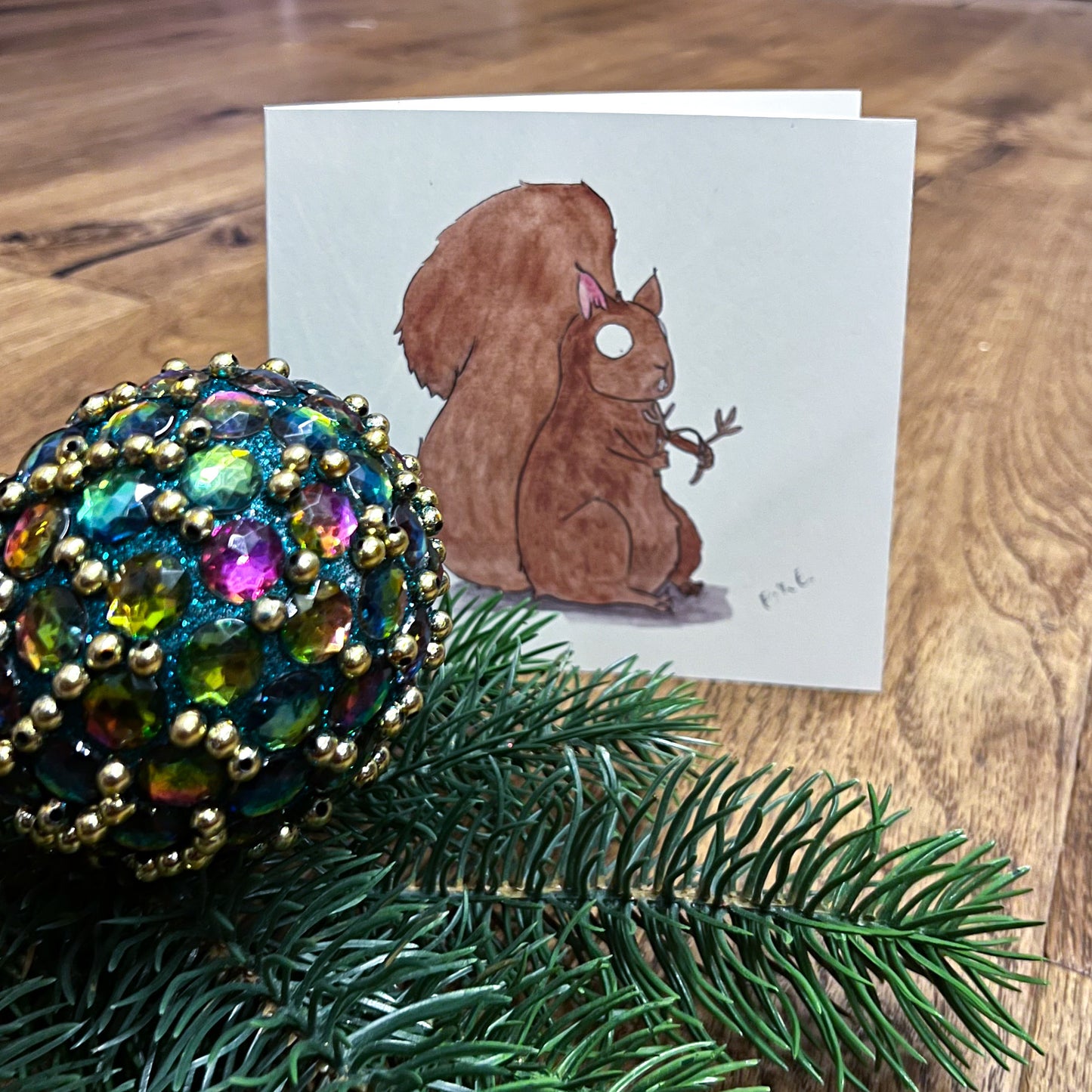 SQUIRREL X-mas cards - Folded