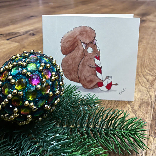 SQUIRREL X-mas cards - Folded