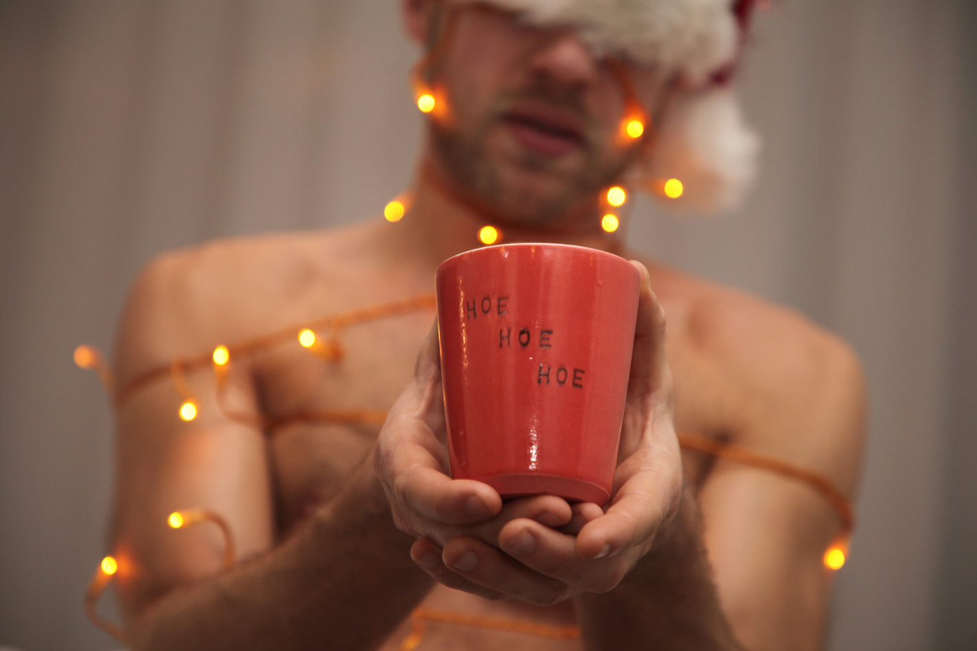 Coffee mug Xmas - HOE HOE HOE - Red
