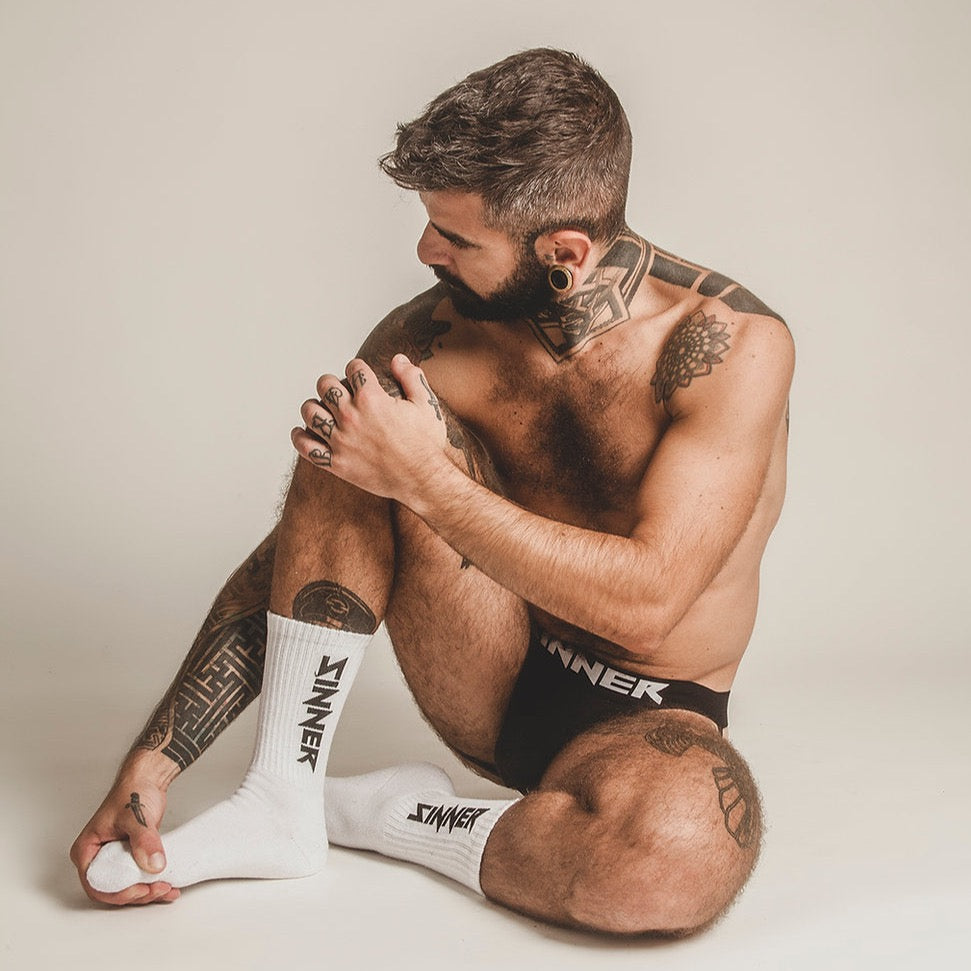 Sinner - Pure Socks - White