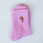 Cocks On Socks - Pink Socks w/Brown Logo