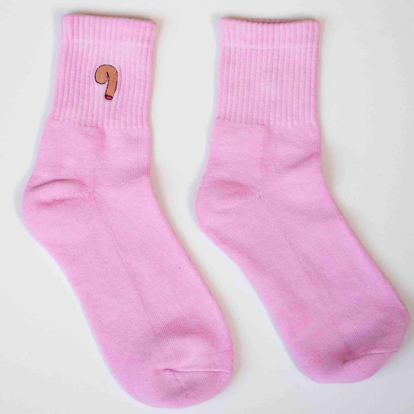 Cocks On Socks - Pink Socks w/Brown Logo