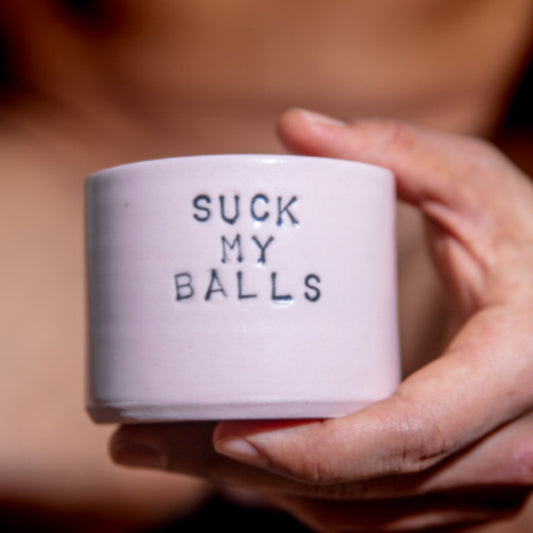 Coffee mug - Suck My Balls - Pink