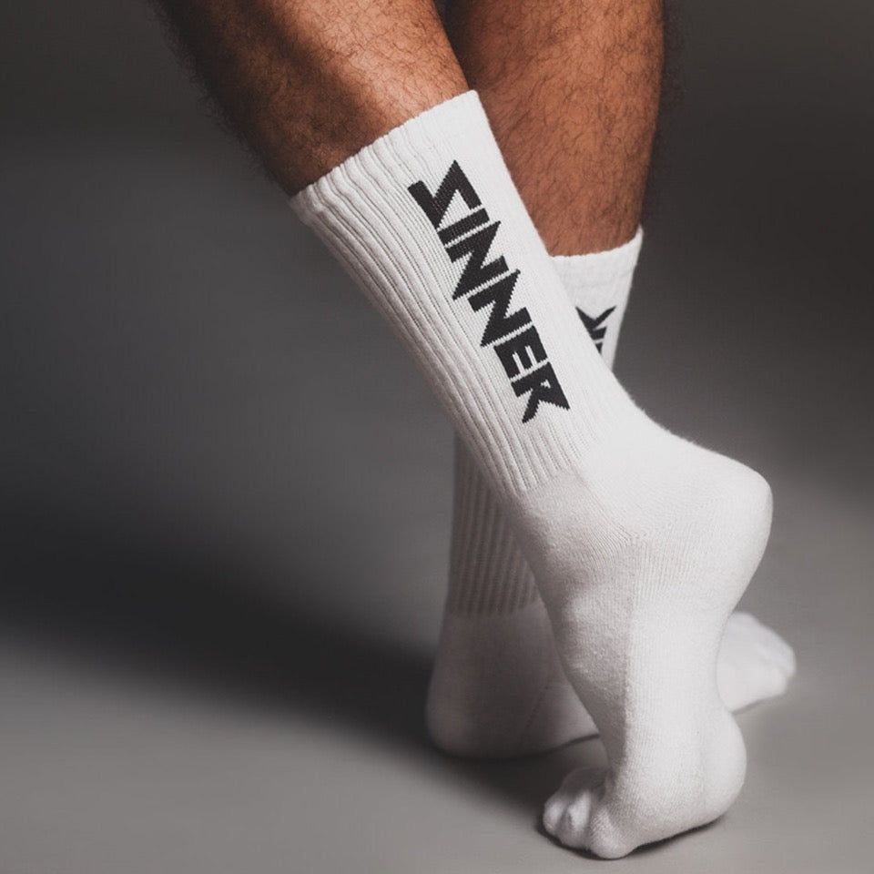 Sinner - Pure Socks - White